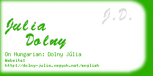 julia dolny business card